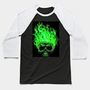 Green Skull Baseball T-Shirt